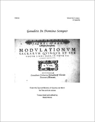 Gaudete In Domino Semper SATB choral sheet music cover Thumbnail